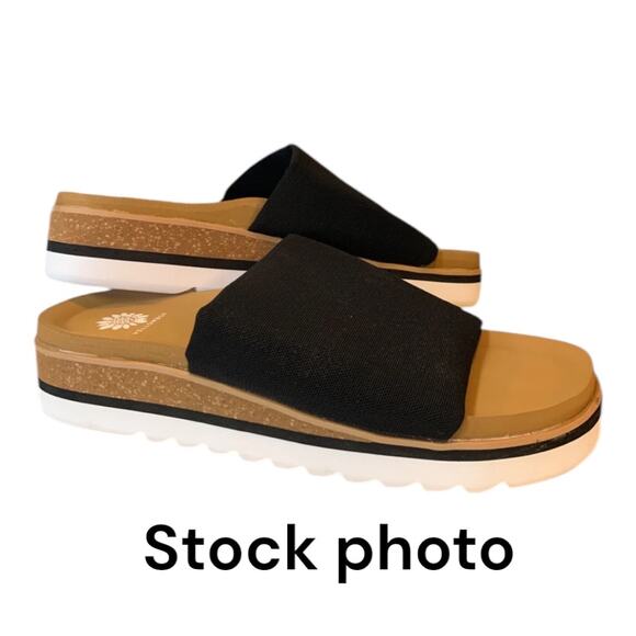 YELLOW BOX Temera Black Wedge Sandal Size 9 - Picture 8 of 8